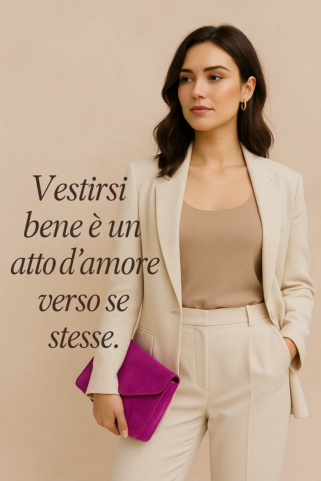 Donna vestita in modo chic e ordinato per alimentare autostima e sicurezza di sé