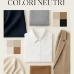 moodboard con alcuni capi di abbigliamento in colori neutri da abbinare tra loro e con altri colori per outfit eleganti