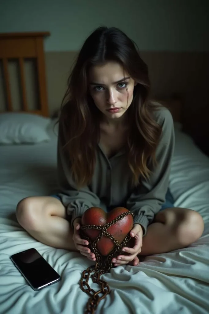 Ragazza triste a causa della dipendenza affettiva