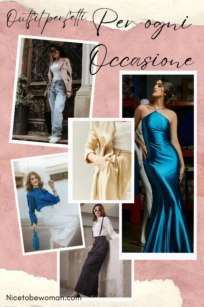 Moodboard con diversi outfit per ogni occasione