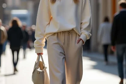 Donna indossa un outfit comodo ideale per una giornata no