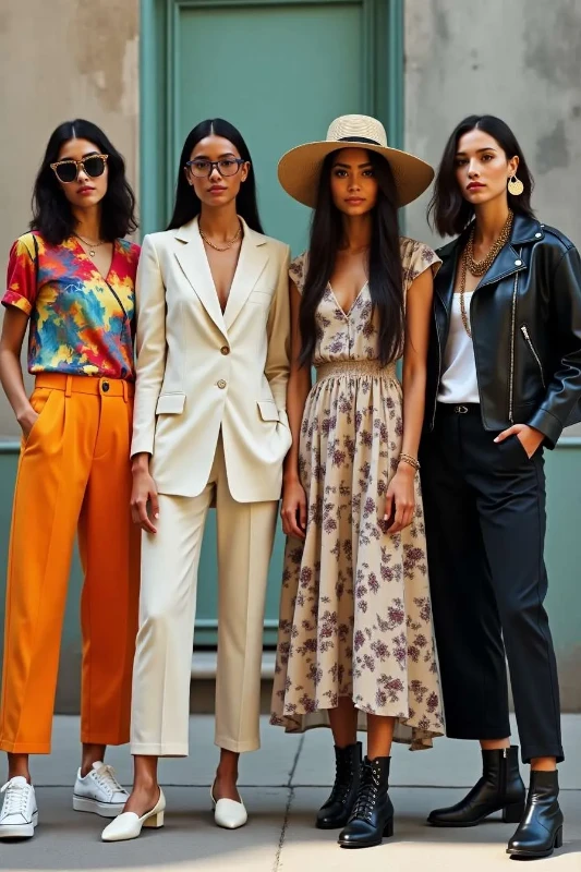 Quattro ragazze con quattro look diversi per personalità