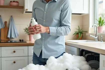 Marito confuso combina un guaio con la lavastoviglie