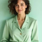 Donna con outfit verde menta ideale per la sua armocromia