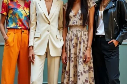 Quattro ragazze indossano outfit diversi per esprimere la personalità