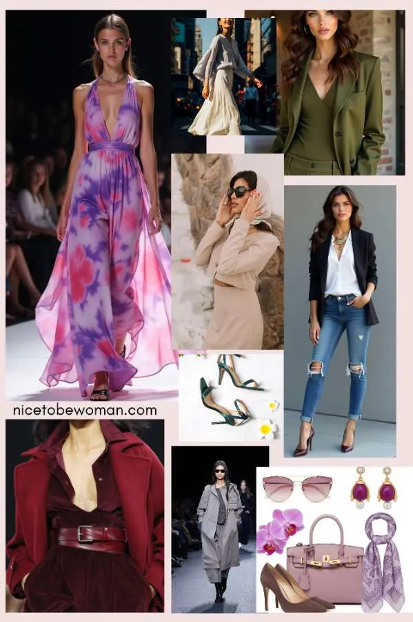 Collage di stili e tendenze moda per il blog Nice to be Woman