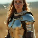 Donna con armatura, simbolo di protezione attuata con la pratica del distacco sano