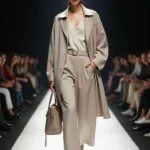 Modella con outfit in colori della palette moda di tendenza Autunno Inverno 2025-2026