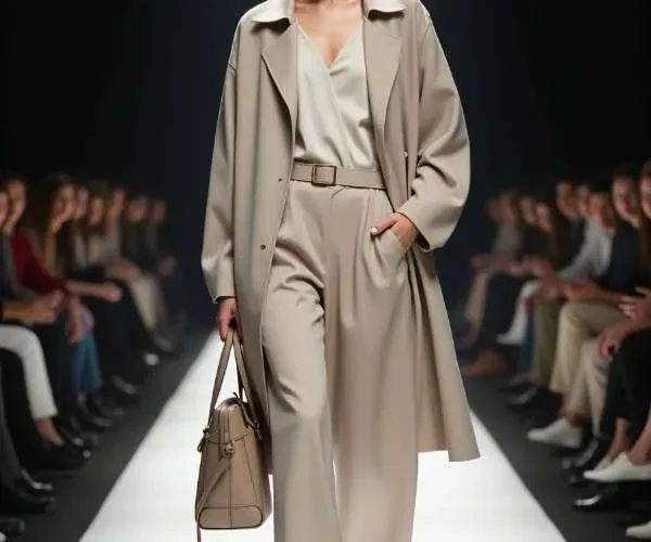 Modella con outfit in colori della palette moda di tendenza Autunno Inverno 2025-2026