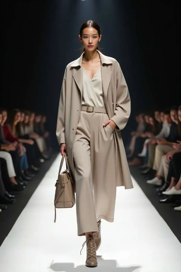 Modella con outfit in colori della palette moda di tendenza Autunno Inverno 2025-2026
