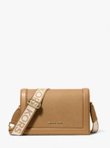 Borsa a tracolla modello Jet Set grande in pelle Saffiano colore creta