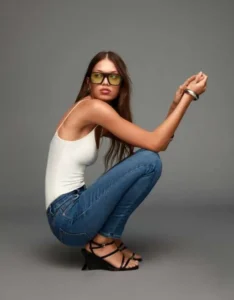 Jeans skinny a vita alta Bershka