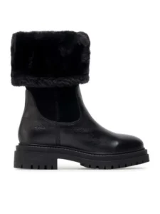 Stivaletti Geox di colore nero con pelliccetta Modivo