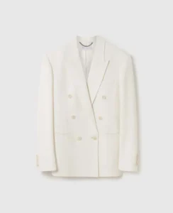 Blazer sartoriale Smoking doppiopetto color crema Stella McCartney