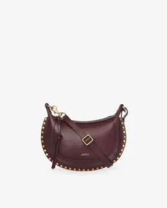 Borsa Oscan a tracolla in pelle colore bordeaux Isabel Marant