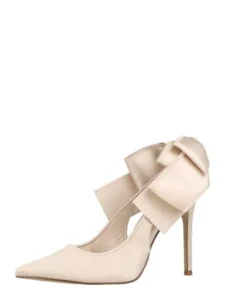 Décolleté slingback colore nude con grande fiocco posteriore Steve Madden su About You