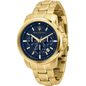 Orologio Maserati cronografo da uomo colore blu e oro,Idea regalo San Valentino