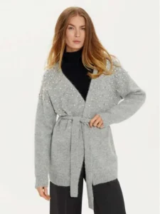 Cardigan grigio Marciano Guess con applicazioni di strass visto su Modivo