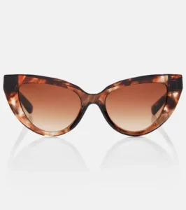 Occhiali da sole cateye con montatura tartarugata e finiture dorate sulle aste Dolce & Gabbana su MyTheresa