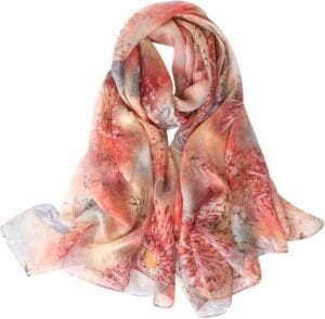 Foulard in chiffon di seta in fantasia orientale Amazon