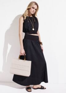 Top crop donna in colore nero a giromanica Gaudì