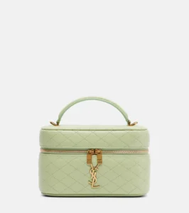Yves Saint Laurent borsa a tracolla Gaby in pelle trapuntata colore verde menta su Mytheresa