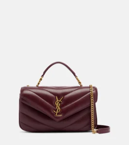 Saint Laurent borsa Loulou media colore bordeaux in pelle matelassé su Mytheresa per Nice to be Woman