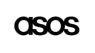 Logo Asos con testo nero su sfondo bianco per la selezione jeans wide leg