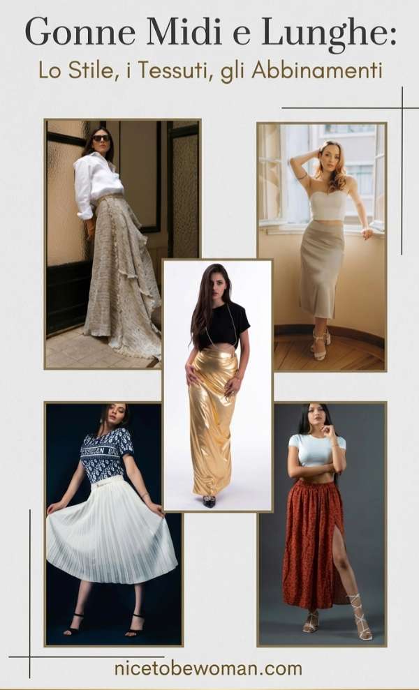Gonne midi e lunghe: guida stile, tessuti, abbinamenti Nice to be Woman.