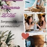 Collage di copertina per la Festa della Mamma 2026 con immagini di esperienze regalo tra cui viaggi, cene e momenti di benessere.